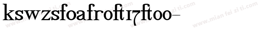 kswzsfoafr0 17 00字体转换